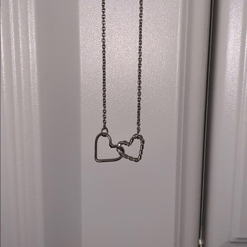 American Eagle Two Hearts Necklace